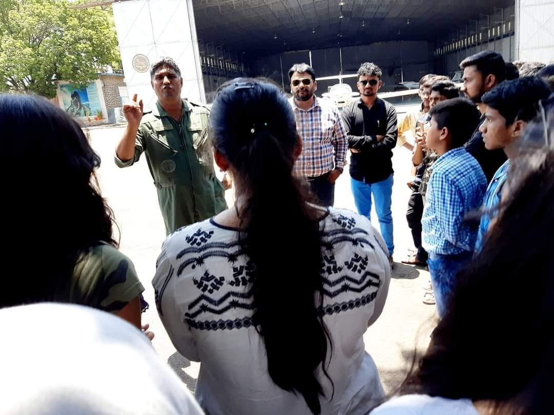 IAF Officer Briefing at Aircraft Hangar at Kota Rankers Point Pune