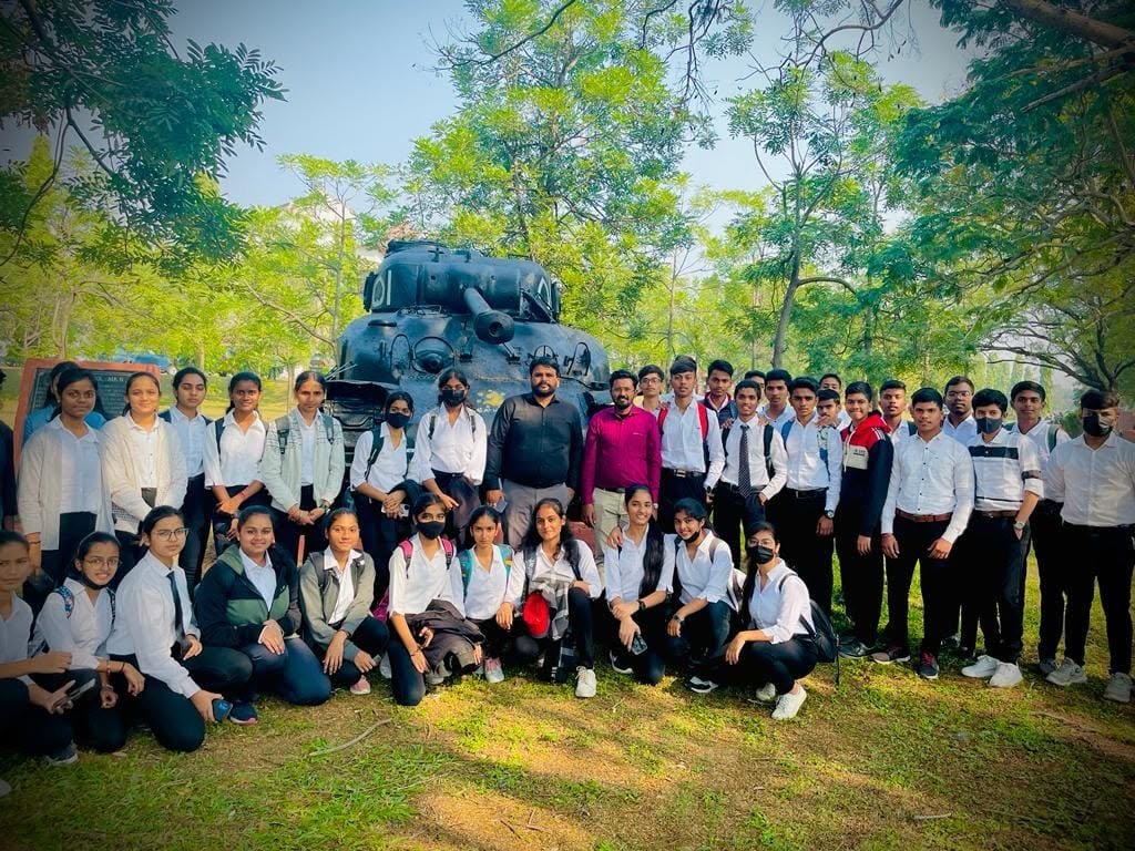 Cadet Batch at Indian Army Sherman Tank at Kota Rankers Point Pune