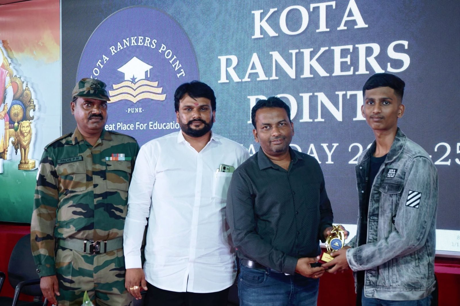 Competitive Exam Achiever Trophy at Kota Rankers Point Pune