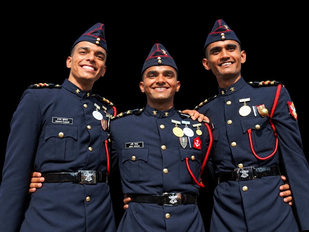NDA Cadets in Ceremonial Uniform at Kota Rankers Point Pune