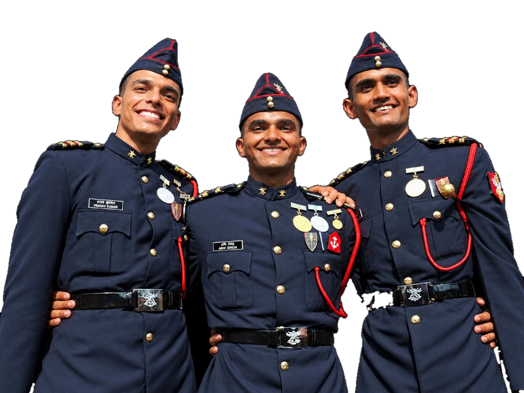 NDA Cadets in Ceremonial Uniform at Kota Rankers Point Pune